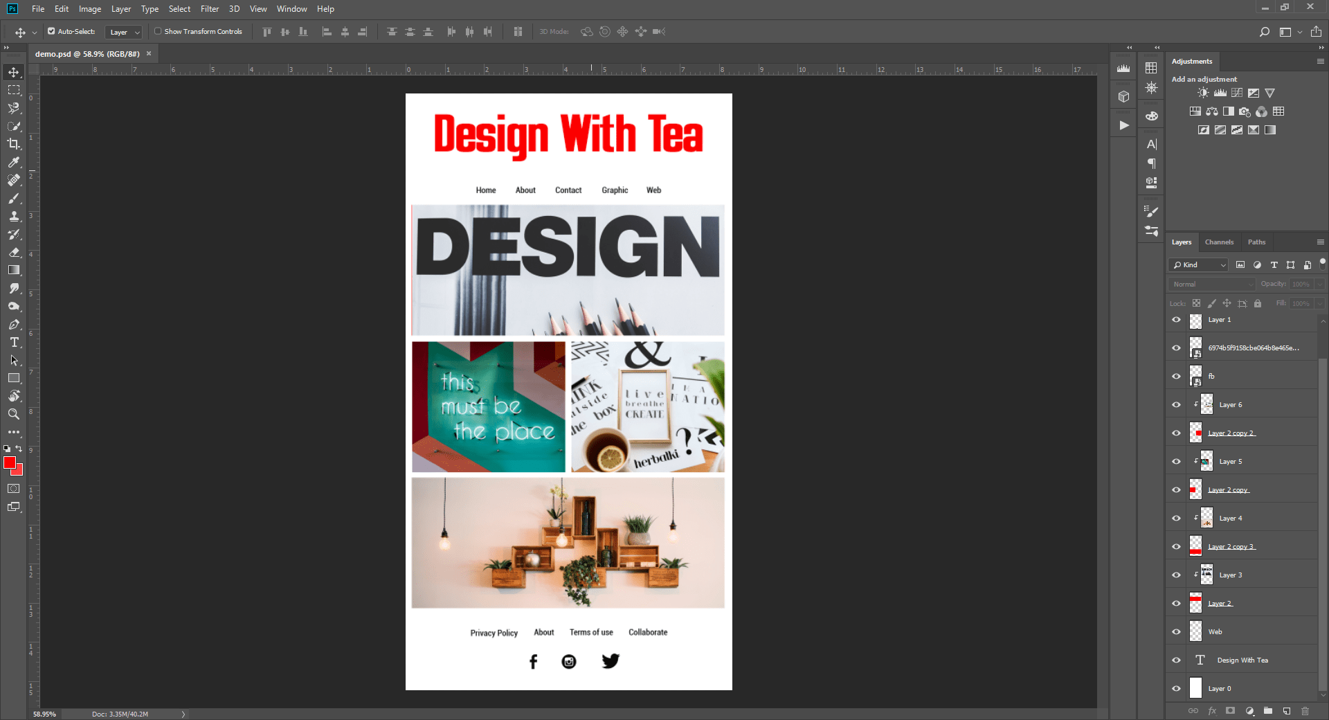 design and code a newsletter in photoshop