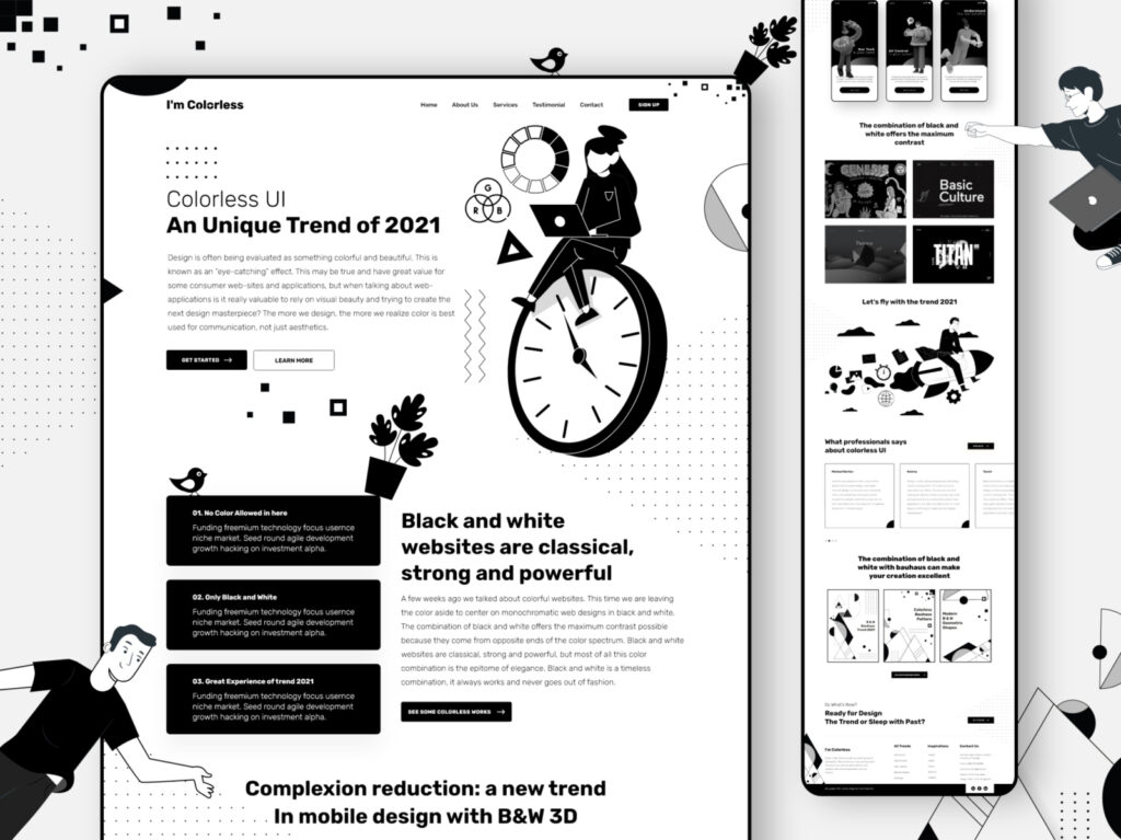 black and white design - Graphic‌ ‌Design‌ Trends